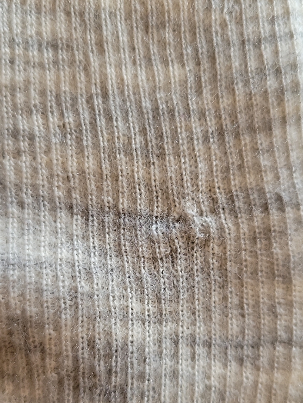 Vince 1/2-Sleeve Knit Lightweight Semi-sheer Gray Heathered Top, XS - Picture 13 of 15